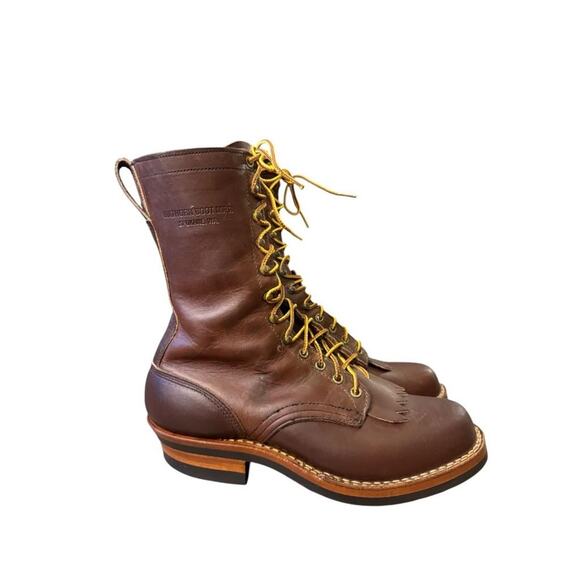 Hathorn HI Line Packer Boots Brown Leather Men size 9 D